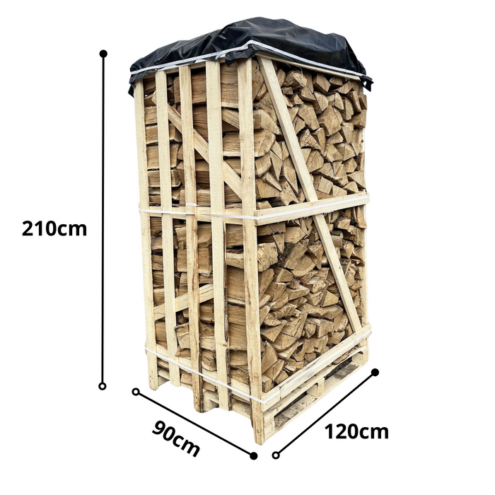 Blandet løv - 1,8 m³ brændetårn - Ovntørret