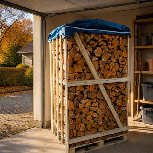El-træ brændetårn 1,8 m³ i garage