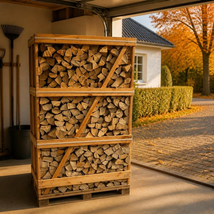 Avnbøg brændetårn 1,8 m³ i garage