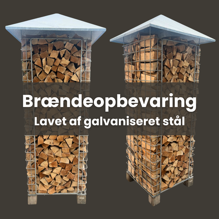 Towerhouse - Brændeopbevaring i galvaniseret stål - Begrænset parti!