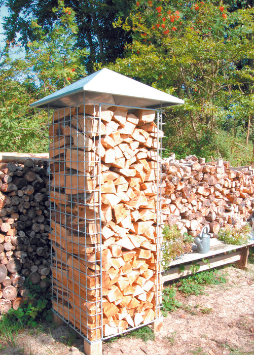 Towerhouse - Brændeopbevaring i galvaniseret stål - Begrænset parti!